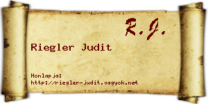 Riegler Judit névjegykártya